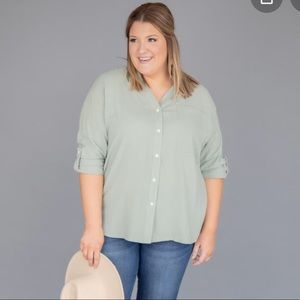 pink lily lifetime of style sage blouse NWT